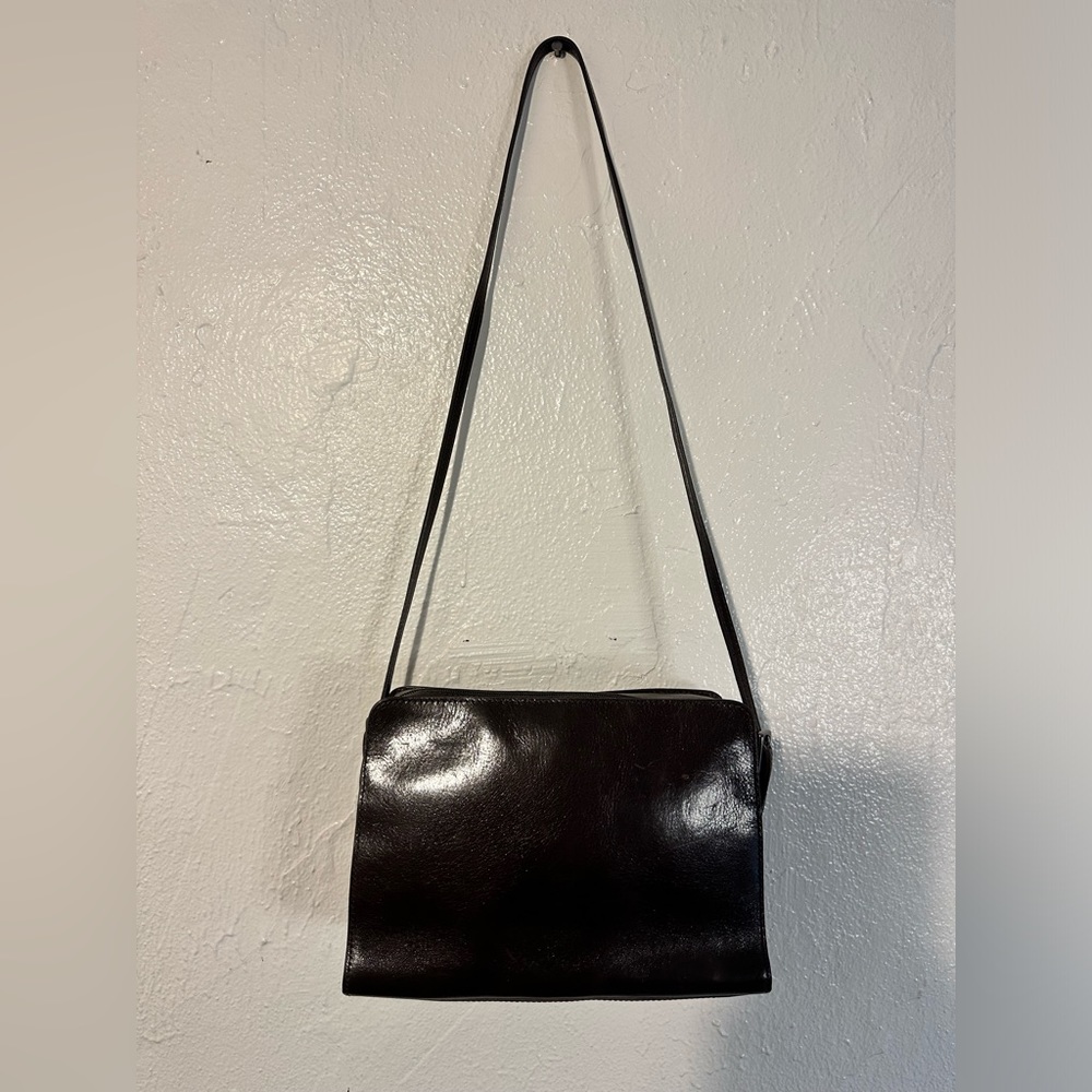 Vintage DKNY brown leather mini shoulder bag ♥️